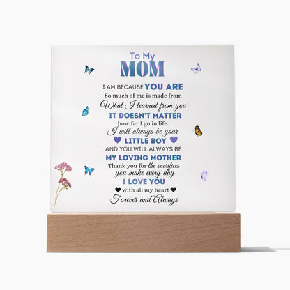 To My Mom | From your Son | Acrylic Square Plaque