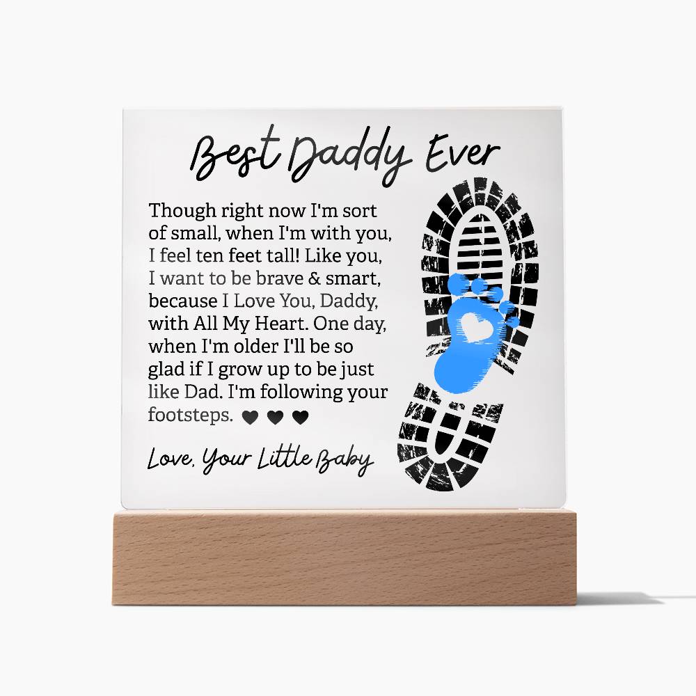 Best Daddy Ever | From Little Baby | Square Acrylic Plaque