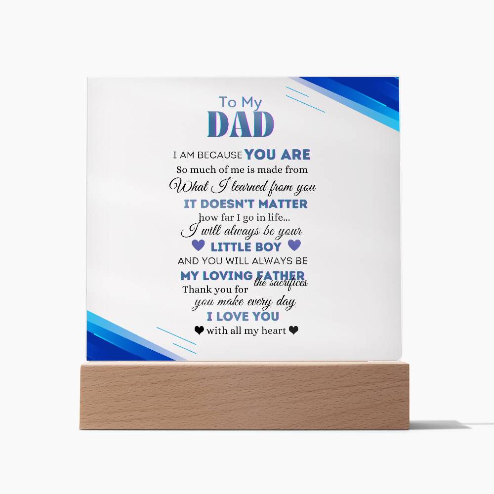 To My Dad | From your Son | Acrylic Square Plaque