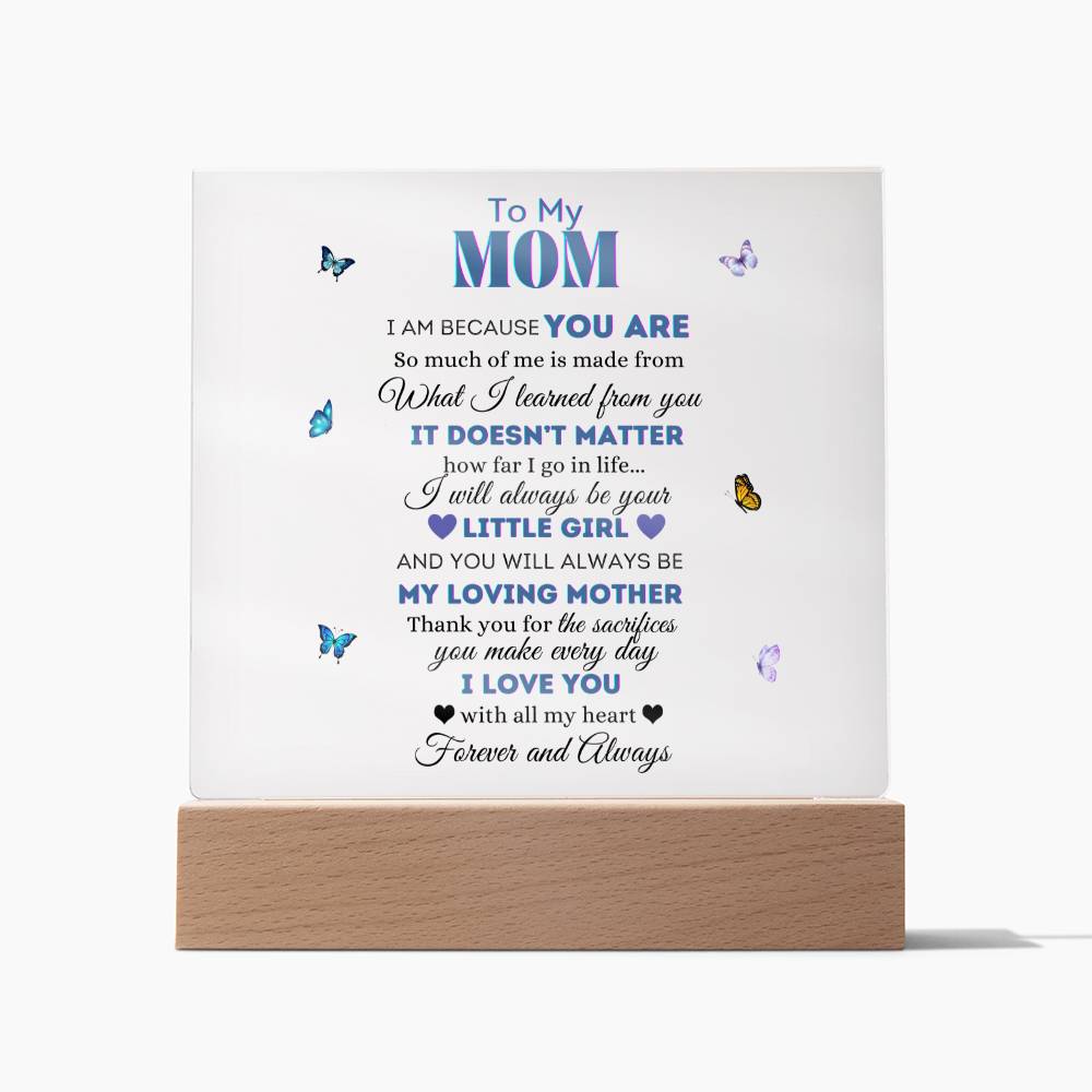 To My Mom | From your Daughter | Acrylic Square Plaque