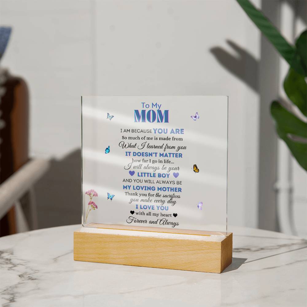 To My Mom | From your Son | Acrylic Square Plaque