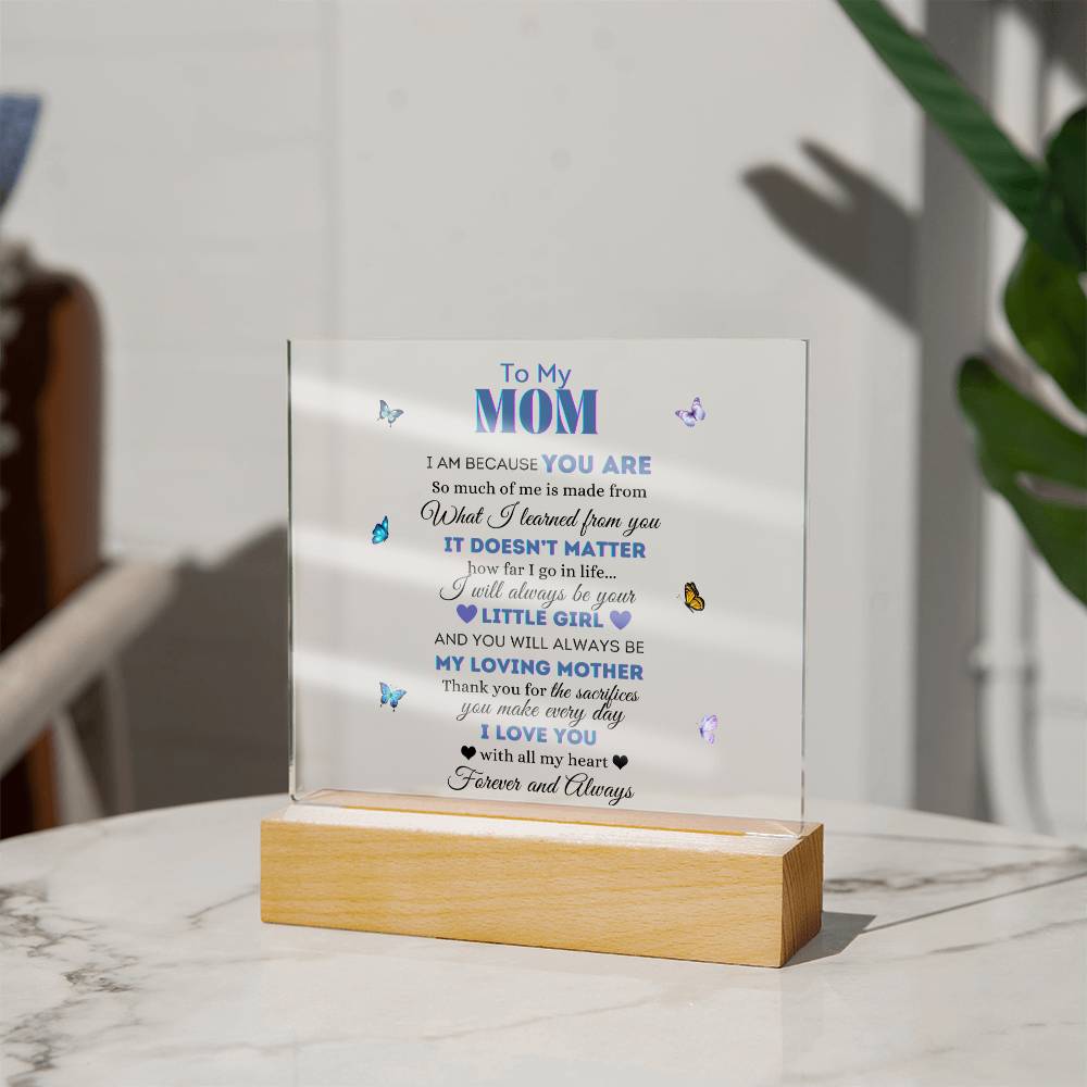 To My Mom | From your Daughter | Acrylic Square Plaque