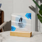 Happy Father's Day | Child and Dad | Acrylic Square Plaque
