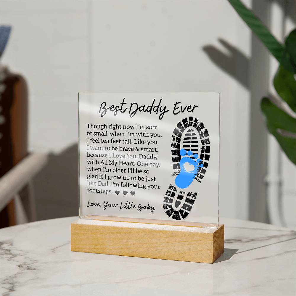 Best Daddy Ever | From Little Baby | Square Acrylic Plaque