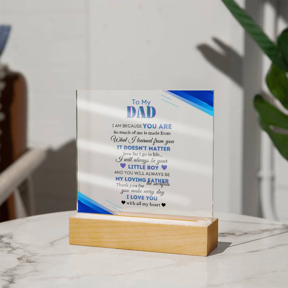 To My Dad | From your Son | Acrylic Square Plaque