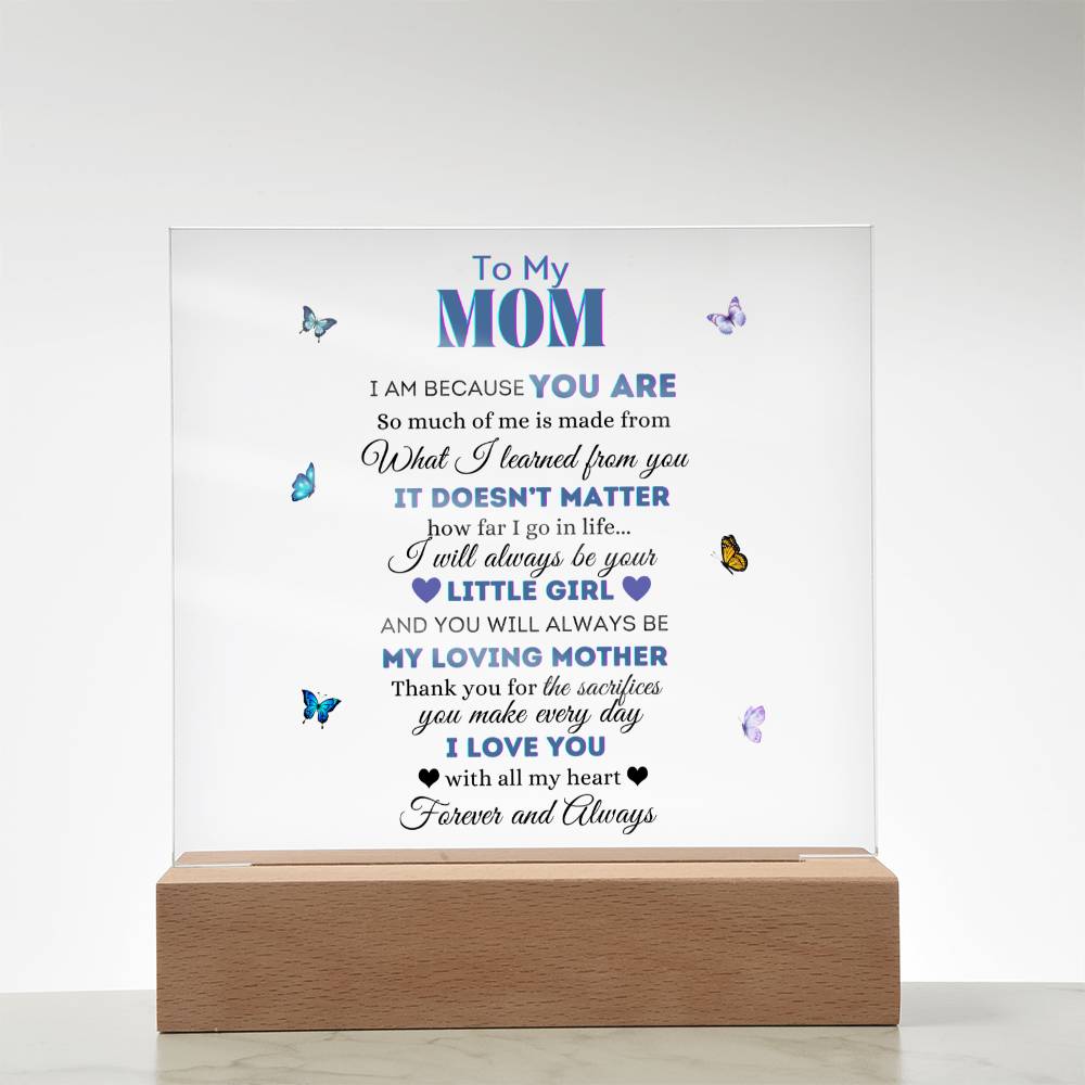 To My Mom | From your Daughter | Acrylic Square Plaque