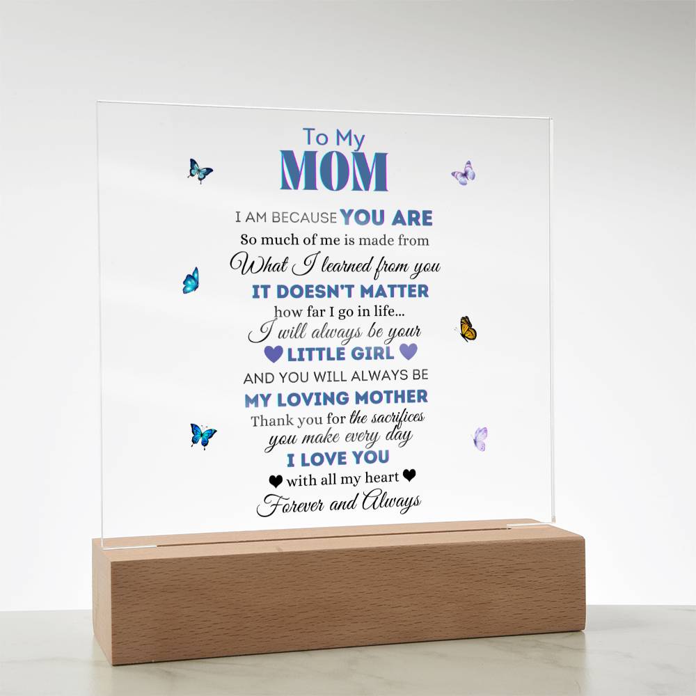 To My Mom | From your Daughter | Acrylic Square Plaque