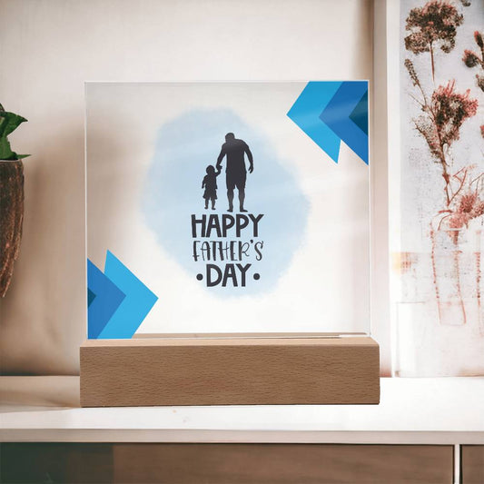 Happy Father's Day | Child and Dad | Acrylic Plaque Square