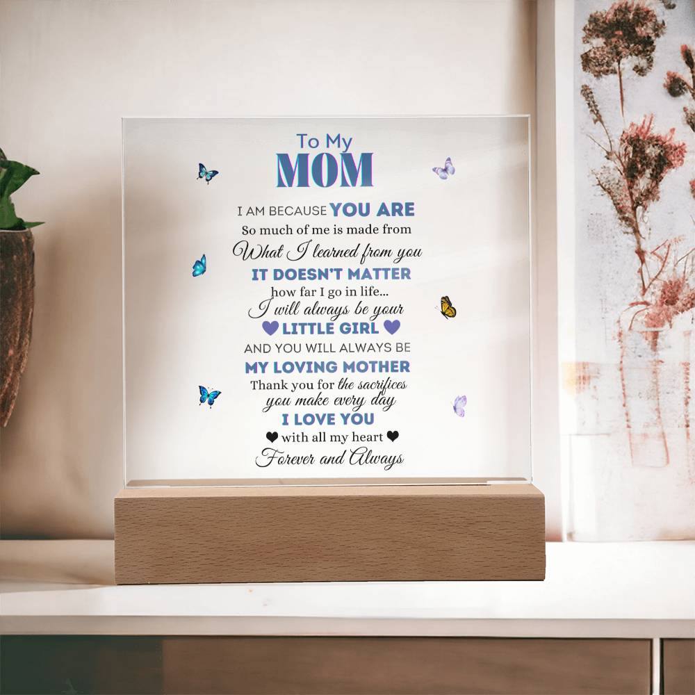 To My Mom | From your Daughter | Acrylic Square Plaque
