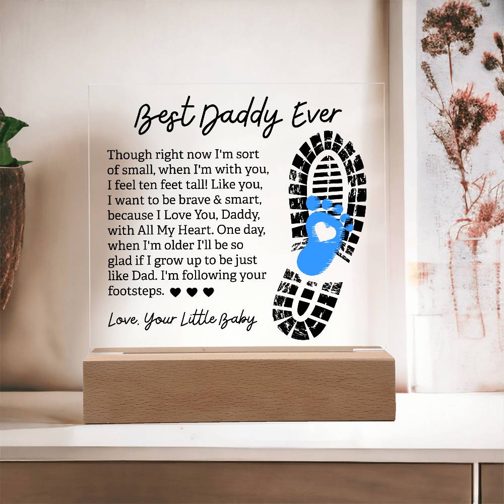 Best Daddy Ever | From Little Baby | Square Acrylic Plaque