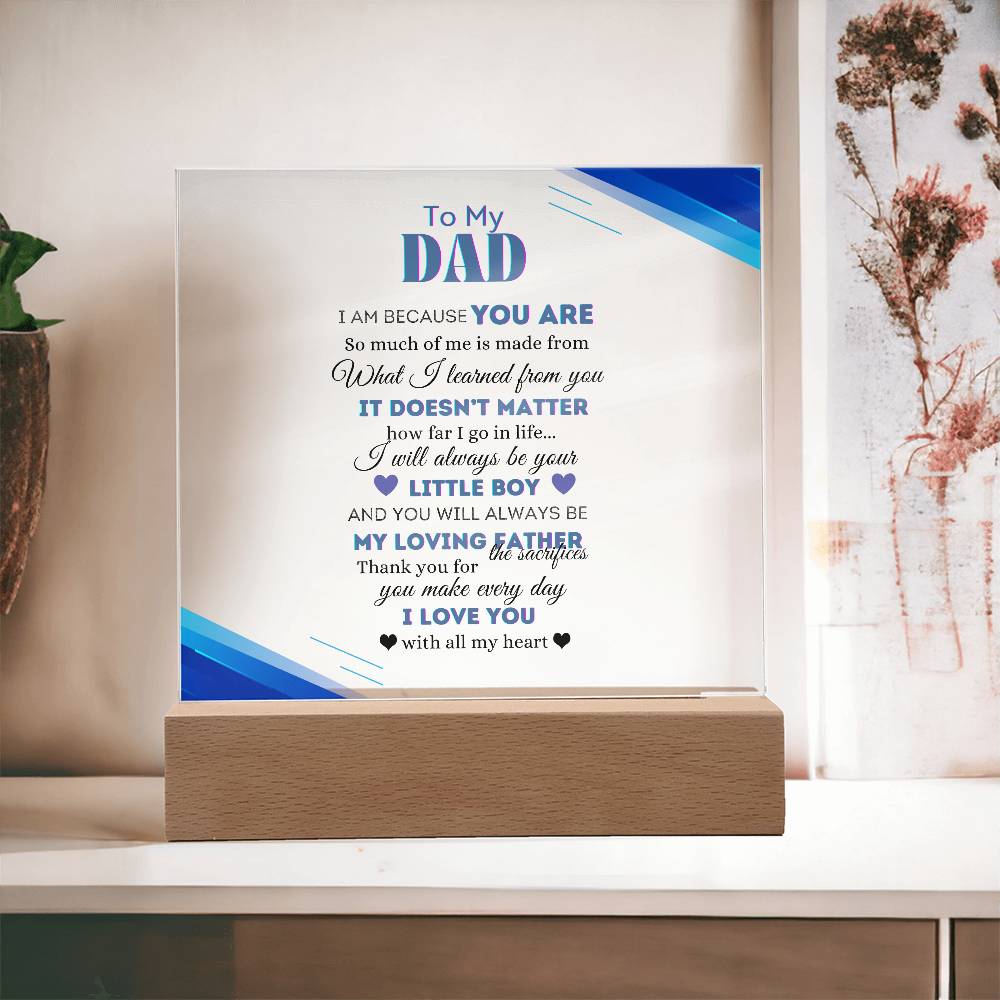 To My Dad | From your Son | Acrylic Square Plaque