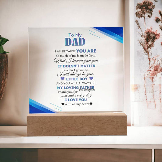 To My Dad | From your Son | Acrylic Plaque Square