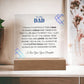 To My Dad | From your Daughter | Acrylic Square Plaque