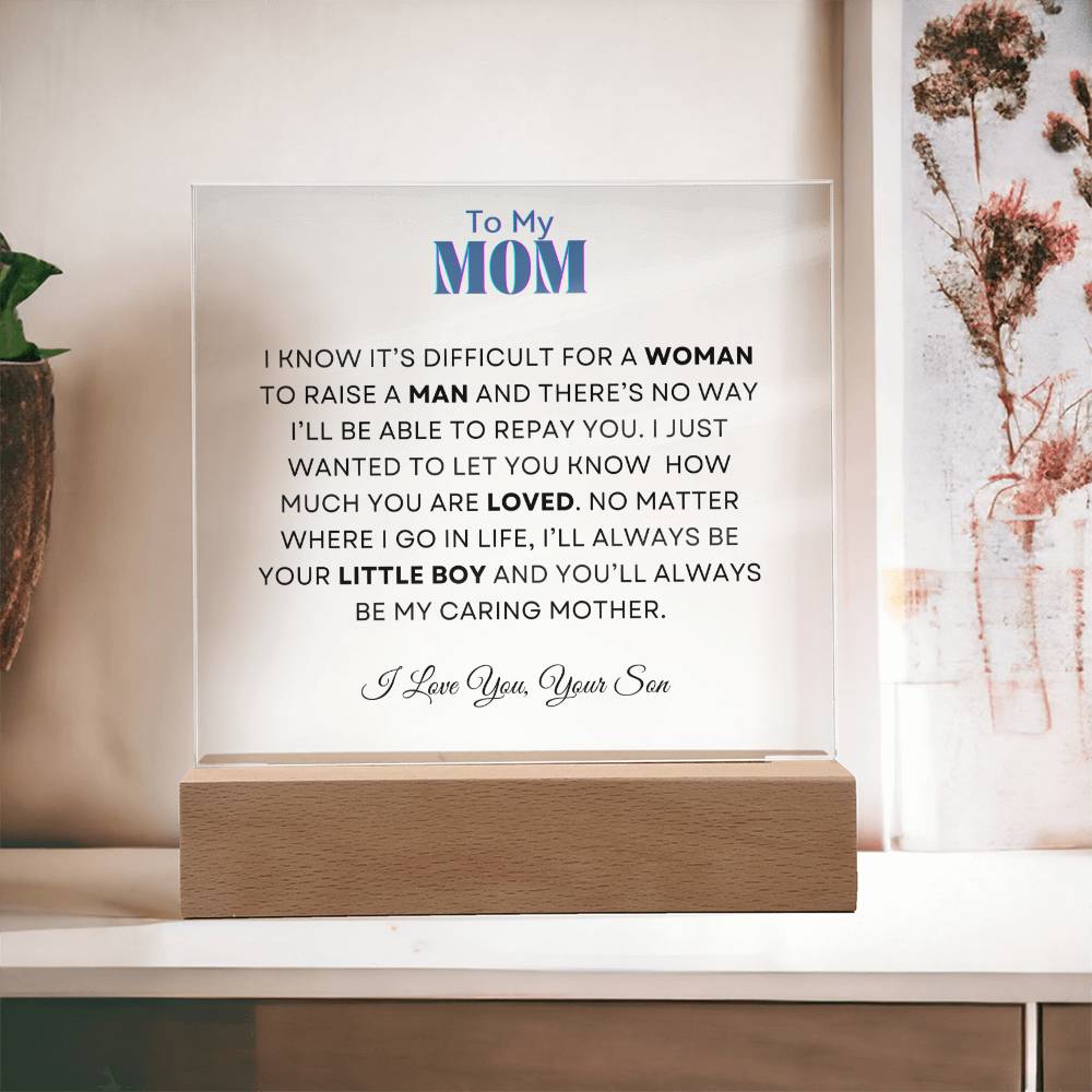 To My Mom | From your Son | Acrylic Square Plaque
