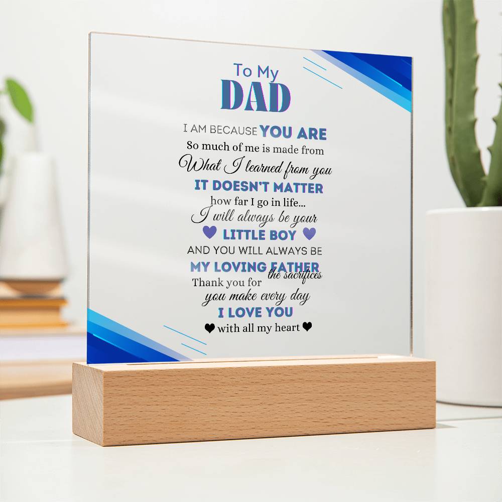 To My Dad | From your Son | Acrylic Square Plaque