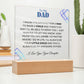 To My Dad | From your Daughter | Acrylic Square Plaque
