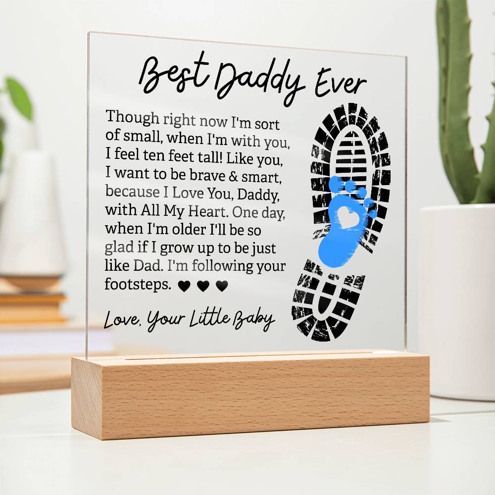 Best Daddy Ever | From Little Baby | Square Acrylic Plaque