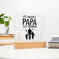 El mejor Papá del Mundo | Placa de Acrílico Cuadrada