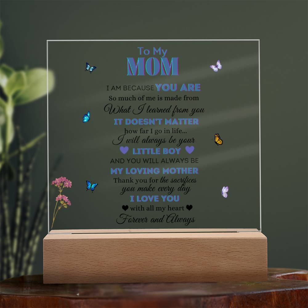 To My Mom | From your Son | Acrylic Square Plaque