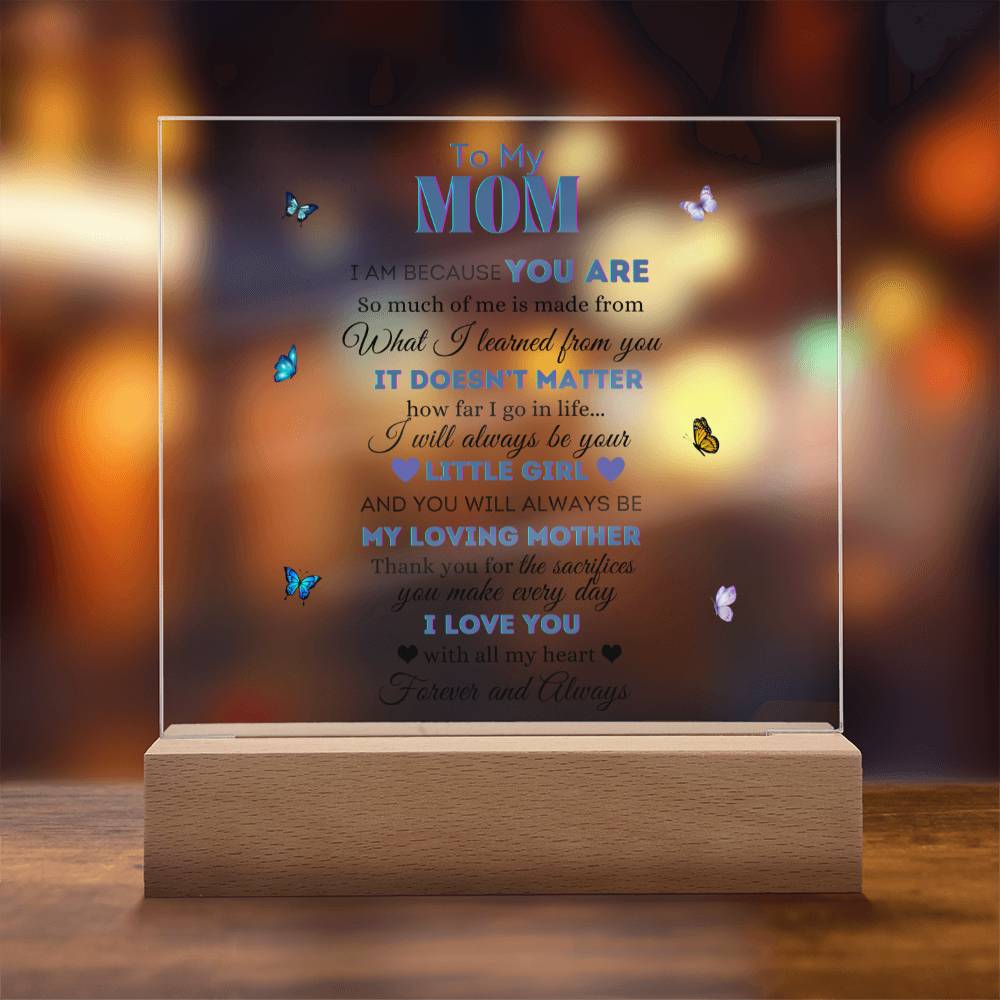 To My Mom | From your Daughter | Acrylic Square Plaque