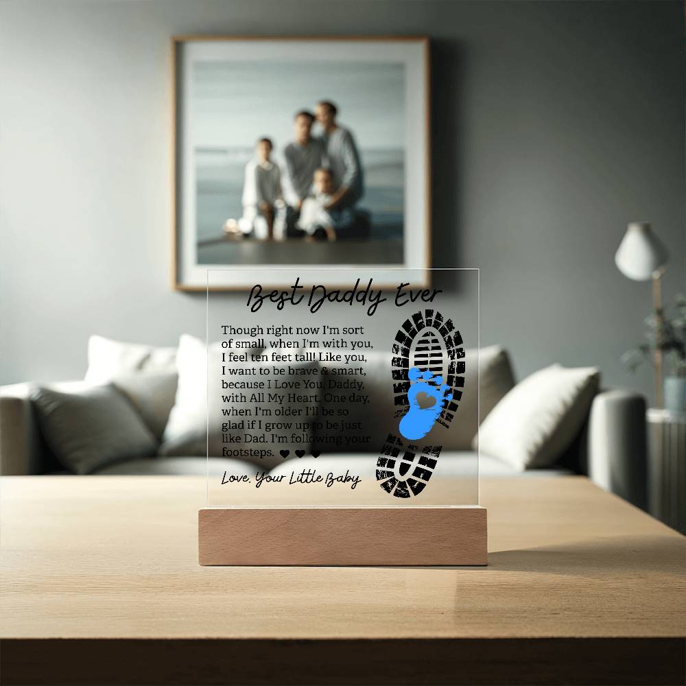 Best Daddy Ever | From Little Baby | Square Acrylic Plaque