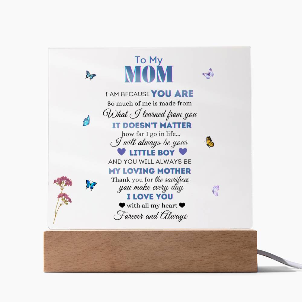 To My Mom | From your Son | Acrylic Square Plaque