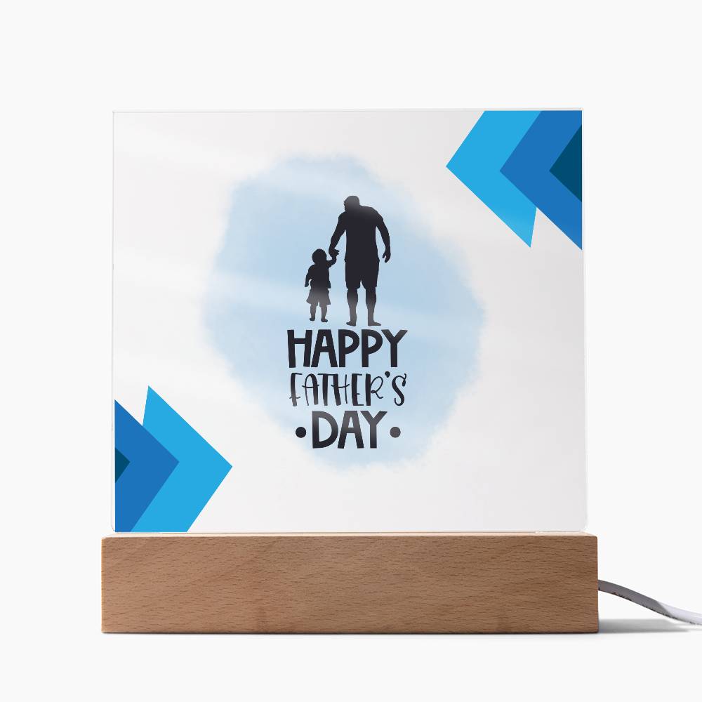 Happy Father's Day | Child and Dad | Acrylic Square Plaque