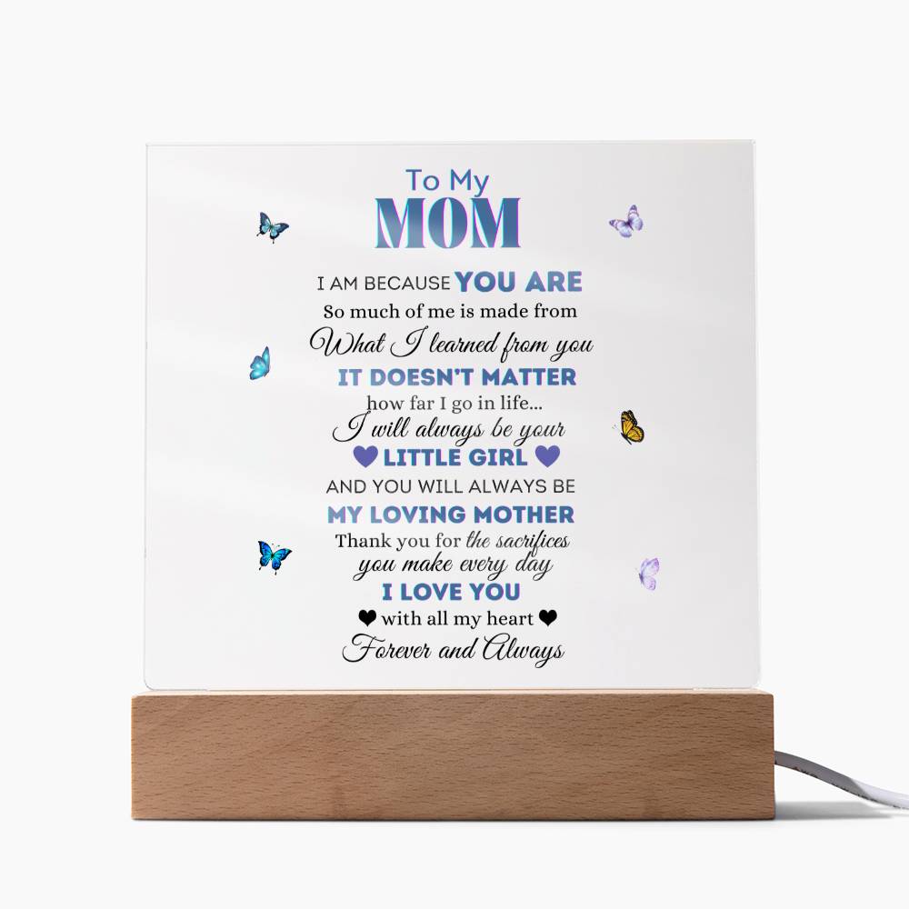 To My Mom | From your Daughter | Acrylic Square Plaque