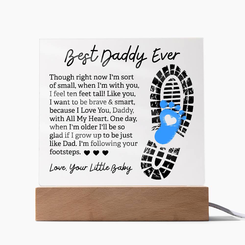 Best Daddy Ever | From Little Baby | Square Acrylic Plaque