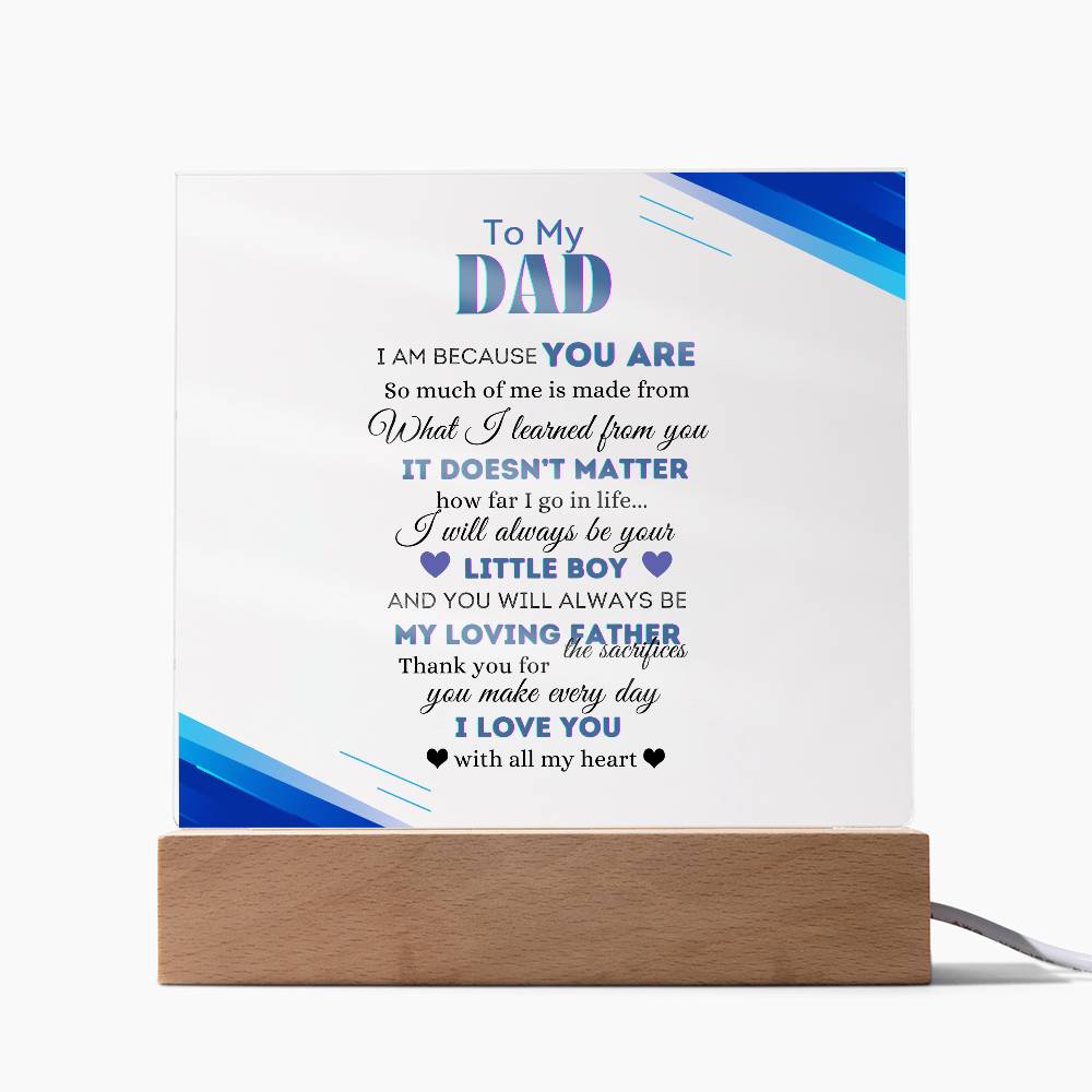 To My Dad | From your Son | Acrylic Square Plaque