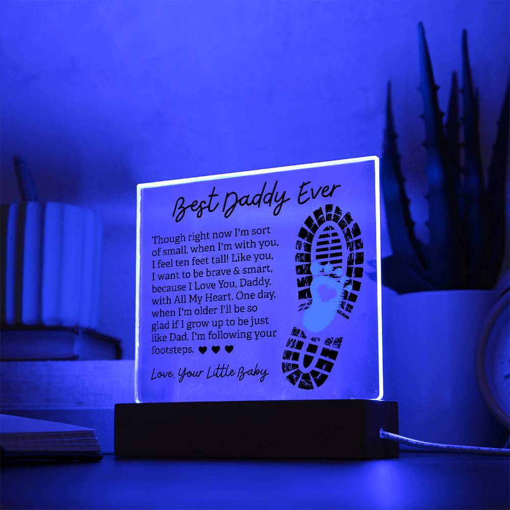 Best Daddy Ever | From Little Baby | Square Acrylic Plaque