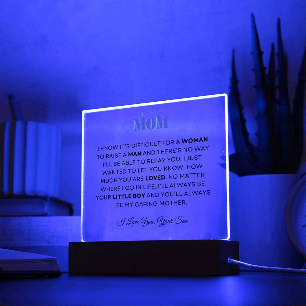 To My Mom | From your Son | Acrylic Square Plaque