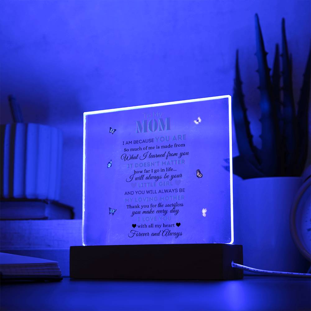 To My Mom | From your Daughter | Acrylic Square Plaque