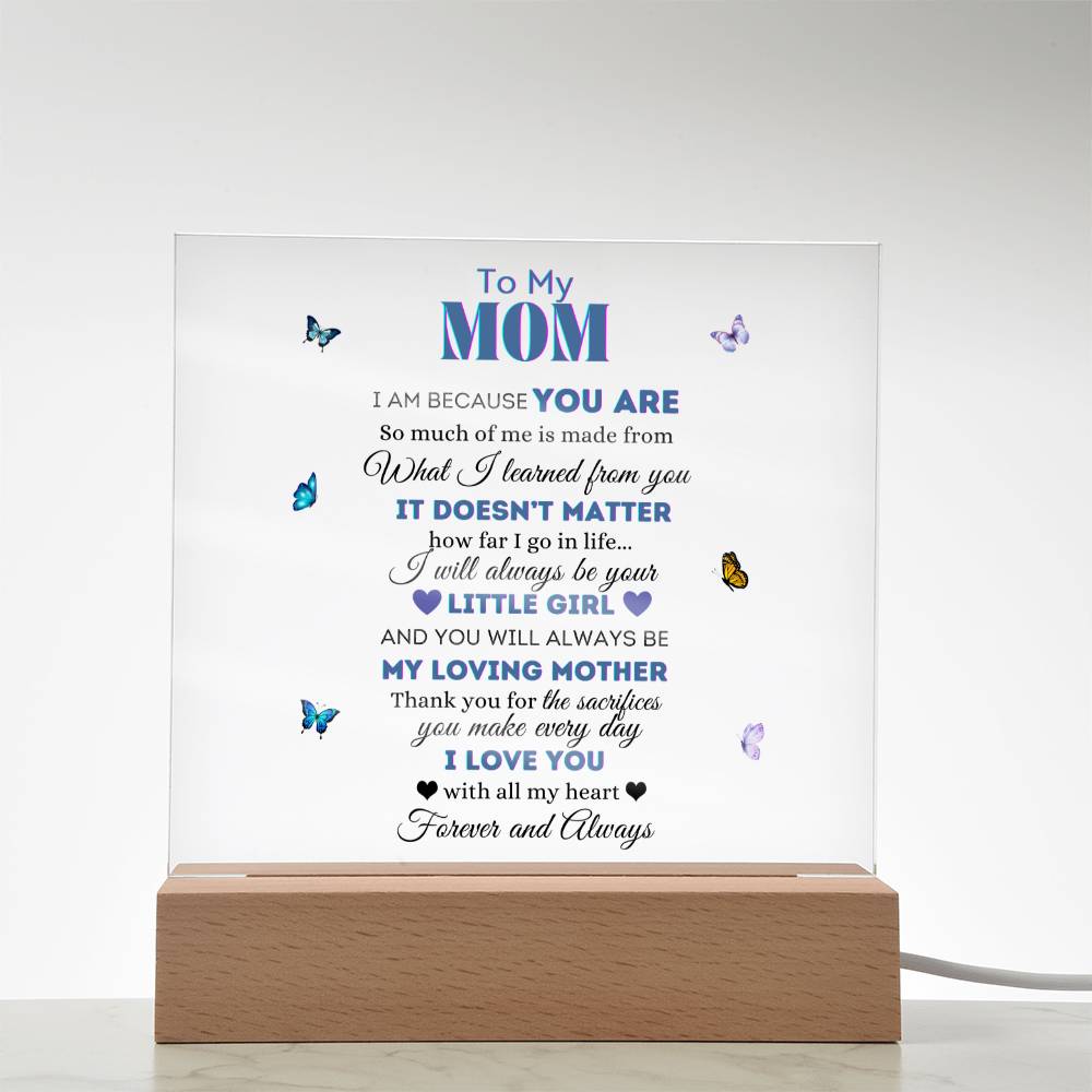To My Mom | From your Daughter | Acrylic Square Plaque