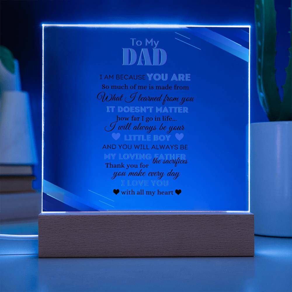 To My Dad | From your Son | Acrylic Square Plaque