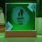 Happy Father's Day | Child and Dad | Acrylic Square Plaque