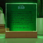 To My Dad | From your Son | Acrylic Square Plaque