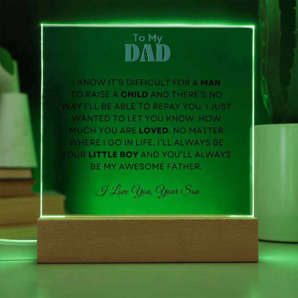 To My Dad | From your Son | Acrylic Square Plaque