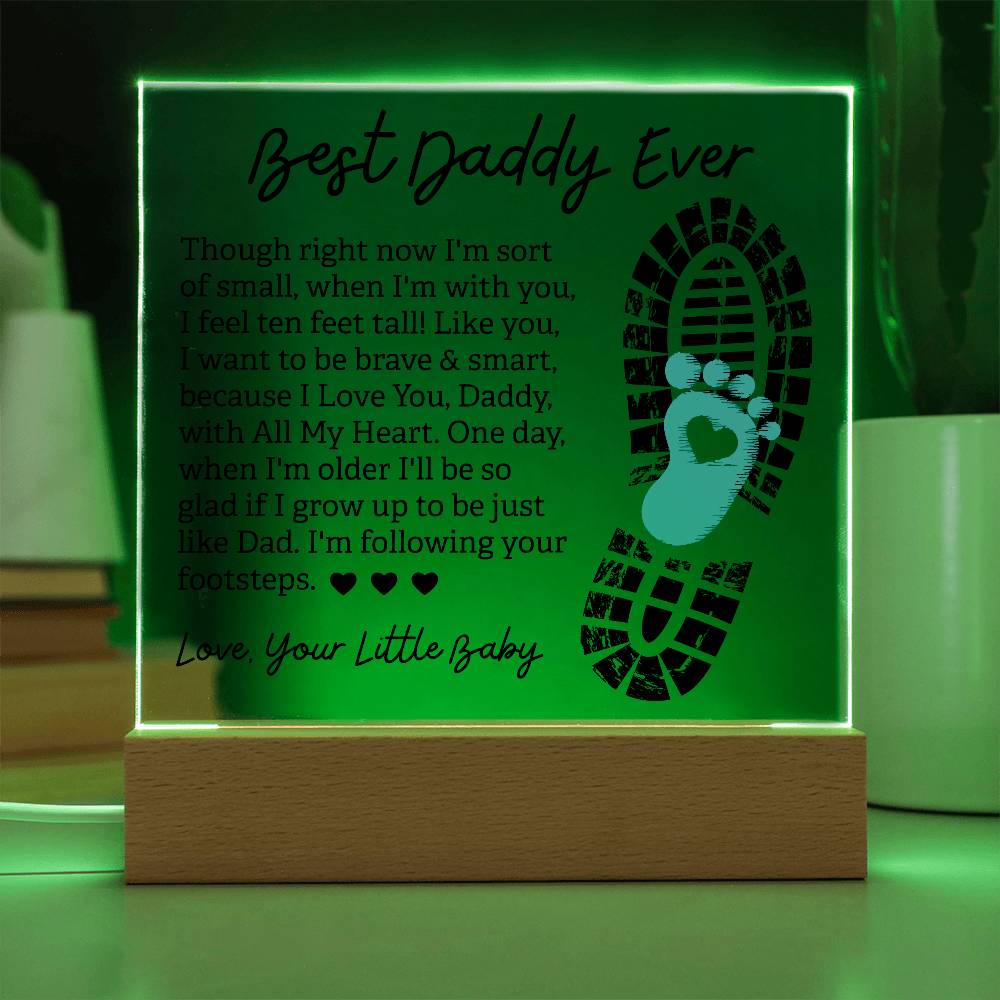 Best Daddy Ever | From Little Baby | Square Acrylic Plaque