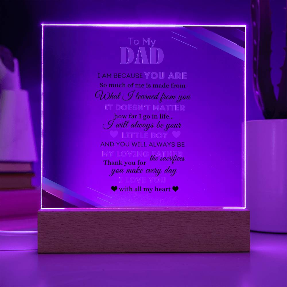 To My Dad | From your Son | Acrylic Square Plaque