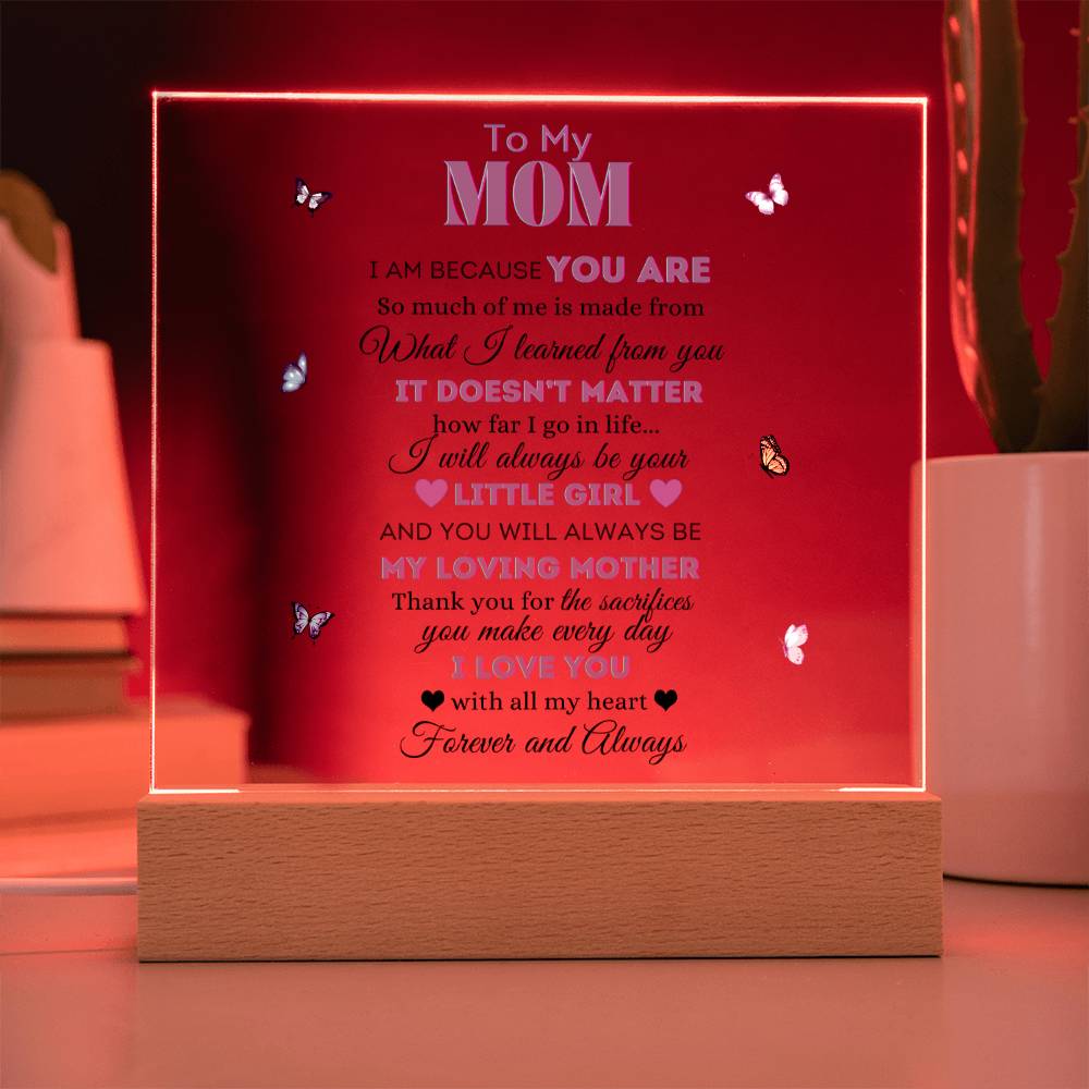 To My Mom | From your Daughter | Acrylic Square Plaque