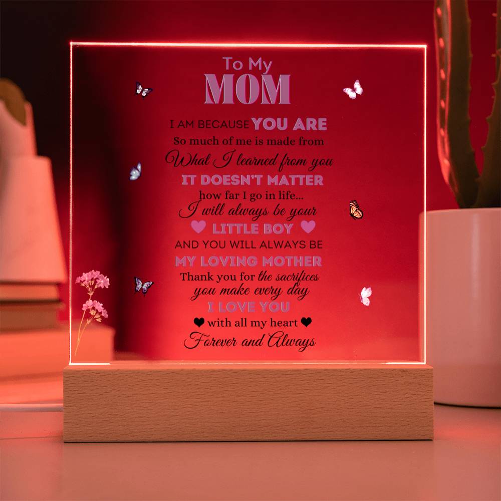 To My Mom | From your Son | Acrylic Square Plaque