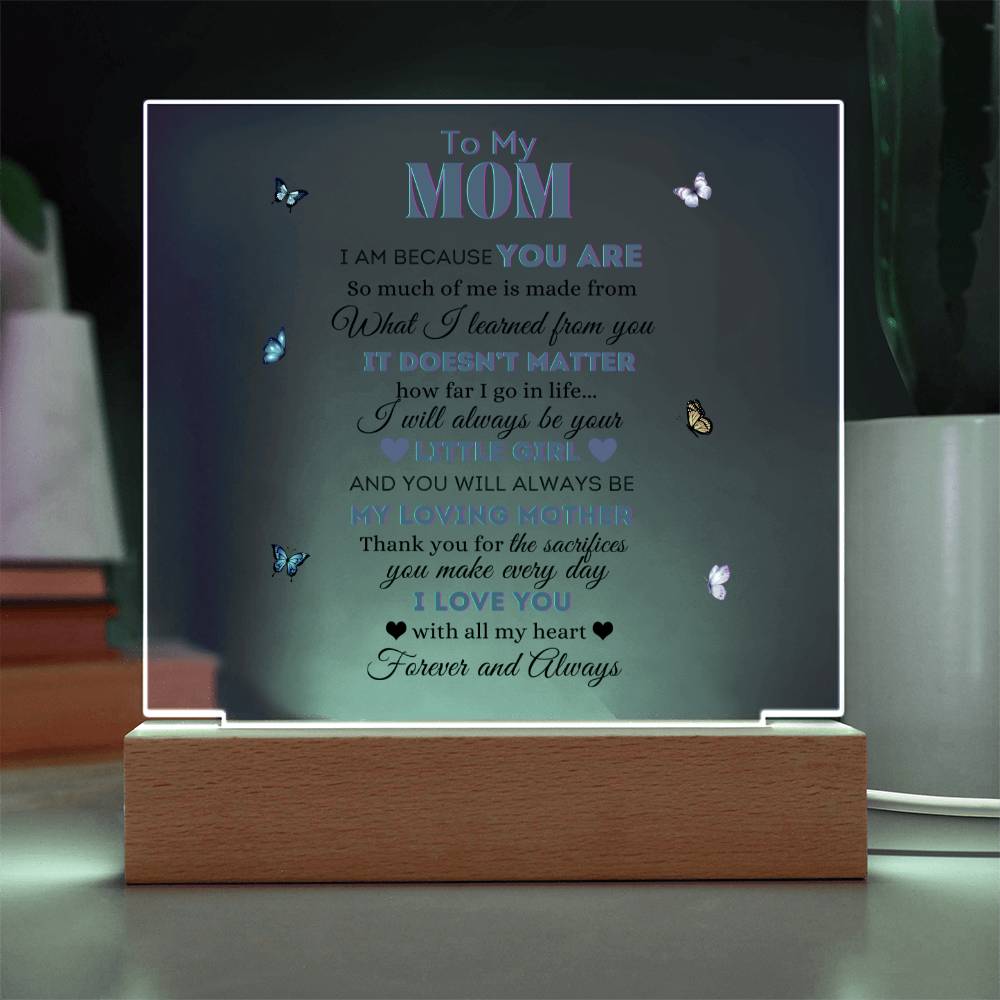 To My Mom | From your Daughter | Acrylic Square Plaque