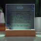 To My Dad | From your Daughter | Acrylic Square Plaque