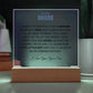 To My Mom | From your Son | Acrylic Square Plaque