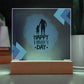 Happy Father's Day | Child and Dad | Acrylic Square Plaque