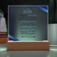To My Dad | From your Son | Acrylic Square Plaque