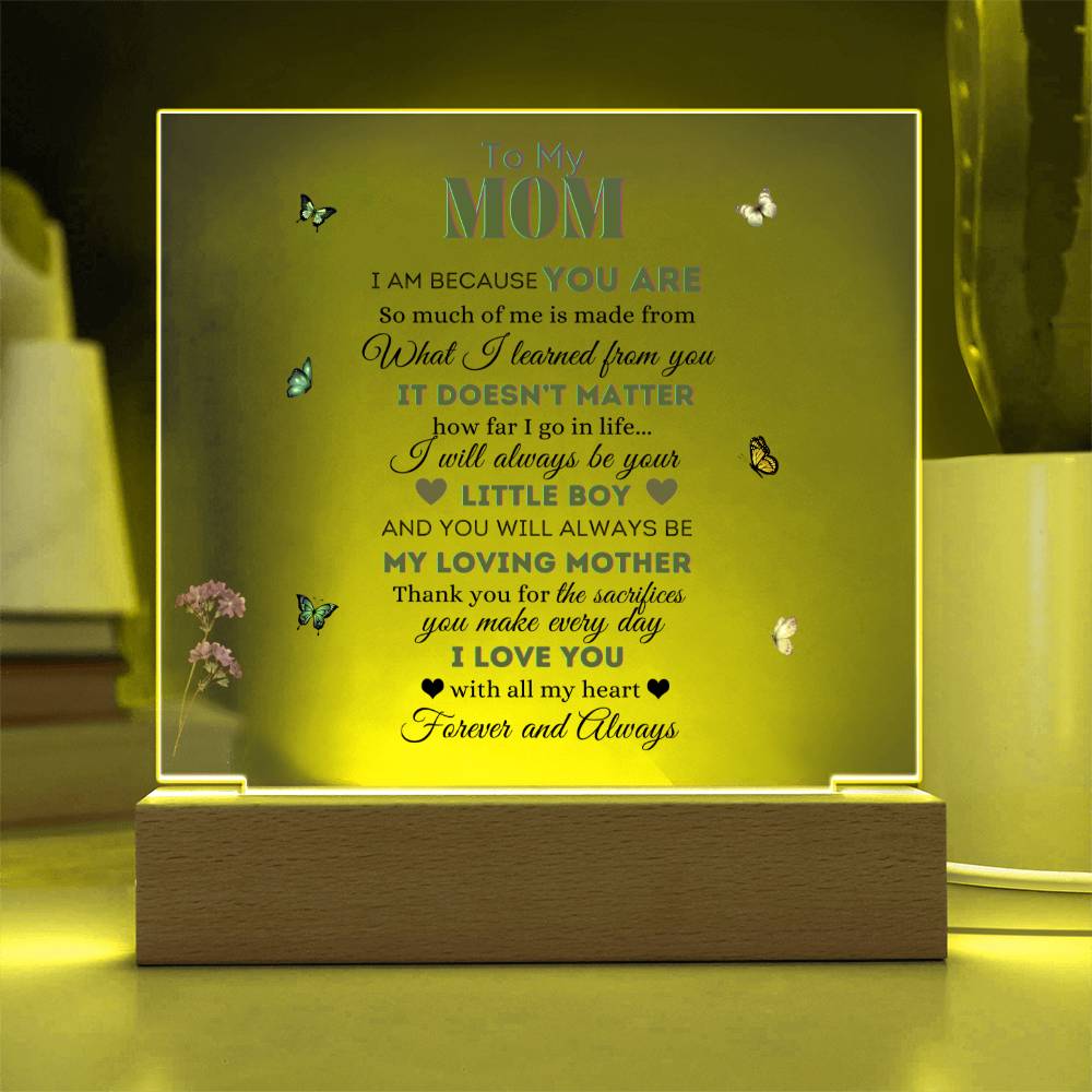 To My Mom | From your Son | Acrylic Square Plaque