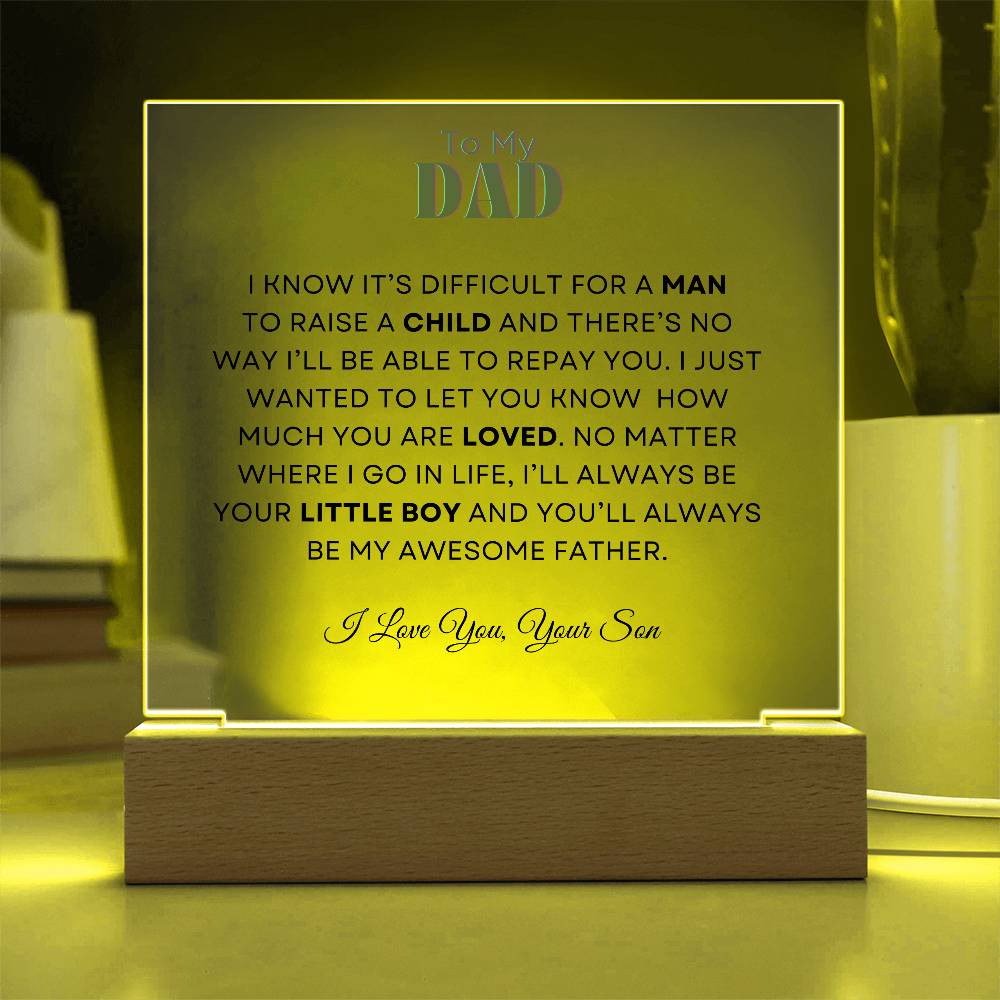 To My Dad | From your Son | Acrylic Square Plaque
