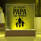 El mejor Papá del Mundo | Placa de Acrílico Cuadrada